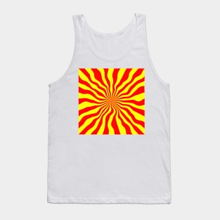 Red Stripes And Yellow Stripes Tank Top